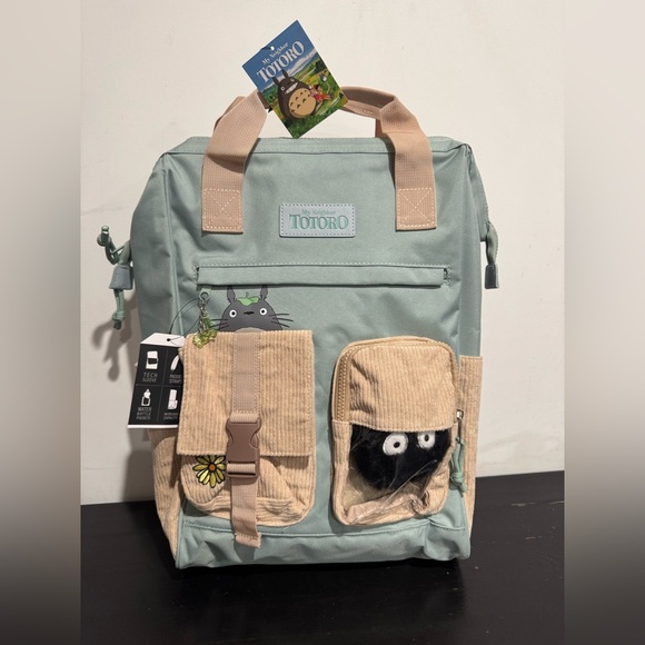 Studio Ghibli My Neighbor Totoro Soot Sprite Multi-Pocket Backpack - Picture 2 of 10